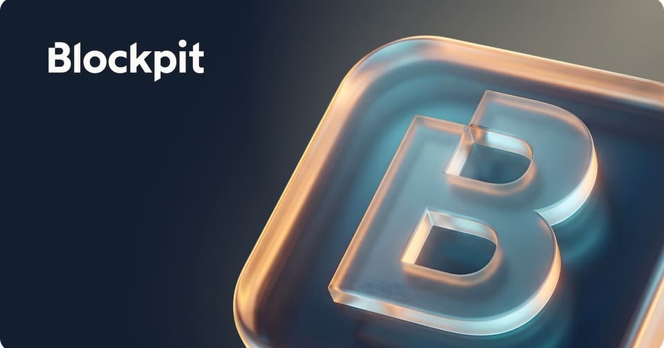 Blockpit crypto artwork with a dimensional Bitcoin symbol