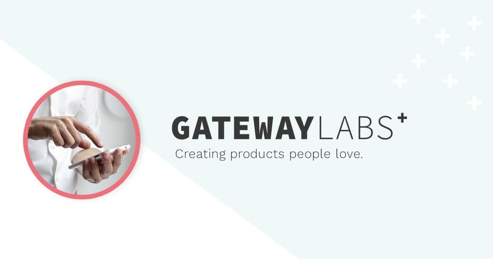 Gateway Labs artwork showing hands using a smartphone